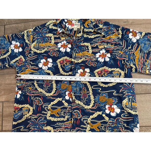 VTG Hilo Hattie’s Authentic Hawaiian Aloha Shirt Men's 2XL All Over Floral HTF - Picture 6 of 7